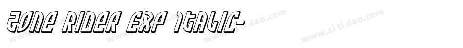 Zone Rider Exp Italic字体转换